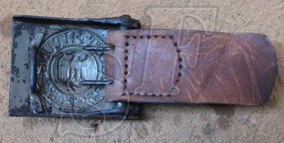 Belt with Buckle Gott mit Uns from clay / from Tver