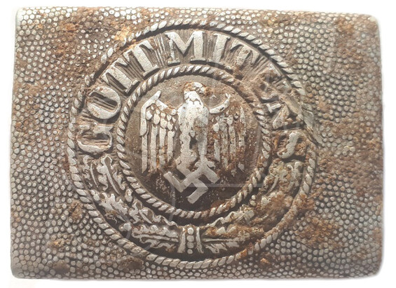Wehrmacht buckle "Gott mit Uns" / from Stalingrad
