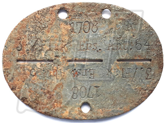 Dogtag 3./Flak Ers. Abt. 64 / from Stalingrad