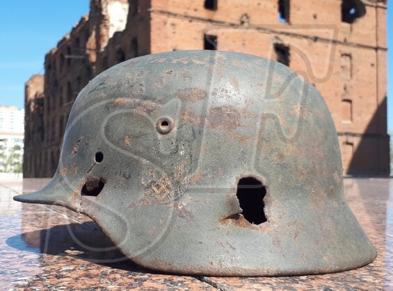 Steel helmet M40 from plant Red October (Stalingrad)