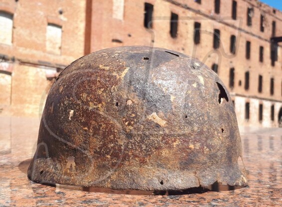 German helmet M38 (Fallschirmjägerhelm M38) from Stalingrad
