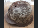 Winter camo Wehrmacht helmet M40 / from Novgorod 