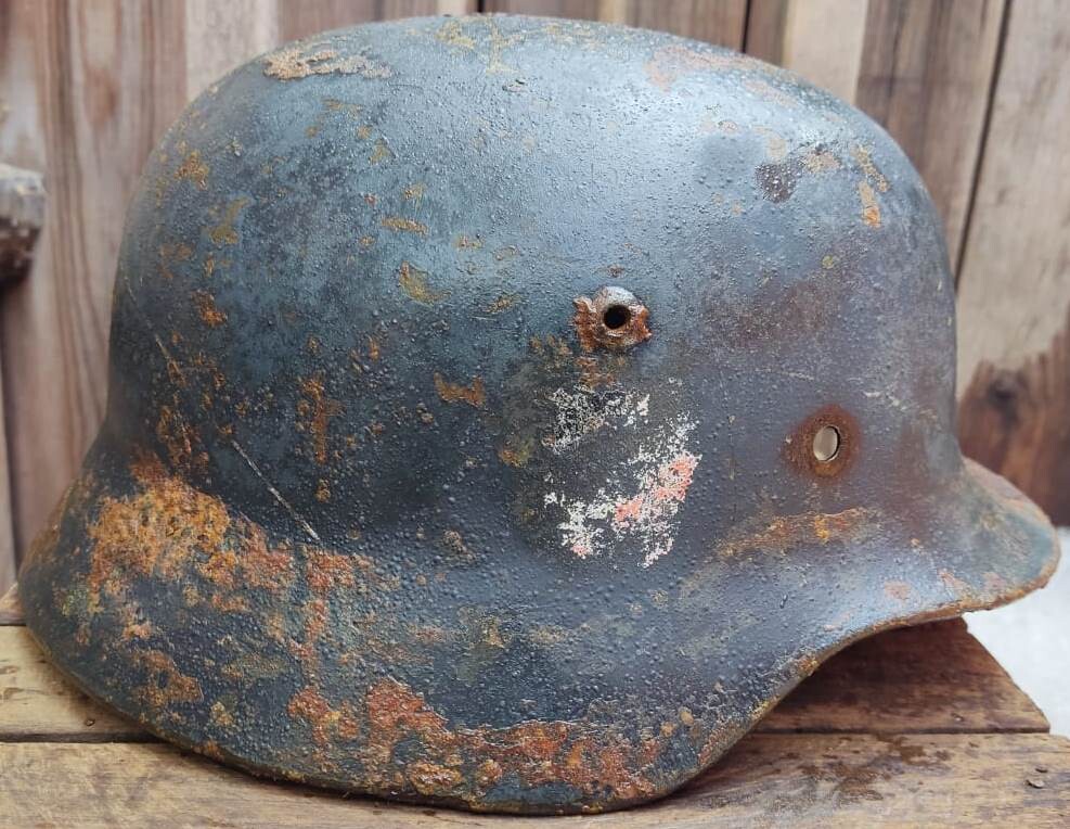 German helmet M35 DD / from Stalingrad