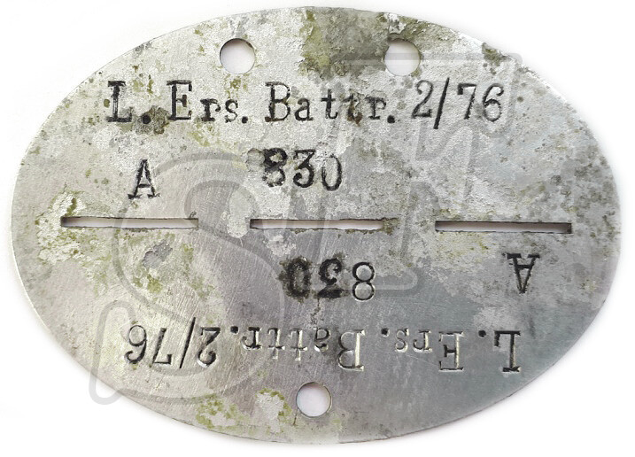 Dogtag L.Ers.Battr.2/76 / from Stalingrad