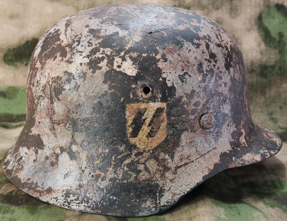 Restored German helmet M42, Waffen SS