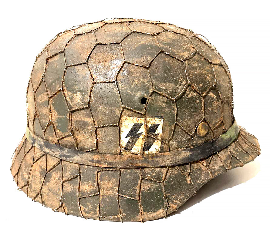 Restored German helmet M40, Waffen SS