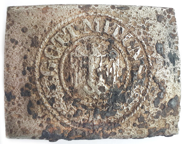 Iron Wehrmacht buckle “Gott mit Uns” / from Stalingrad
