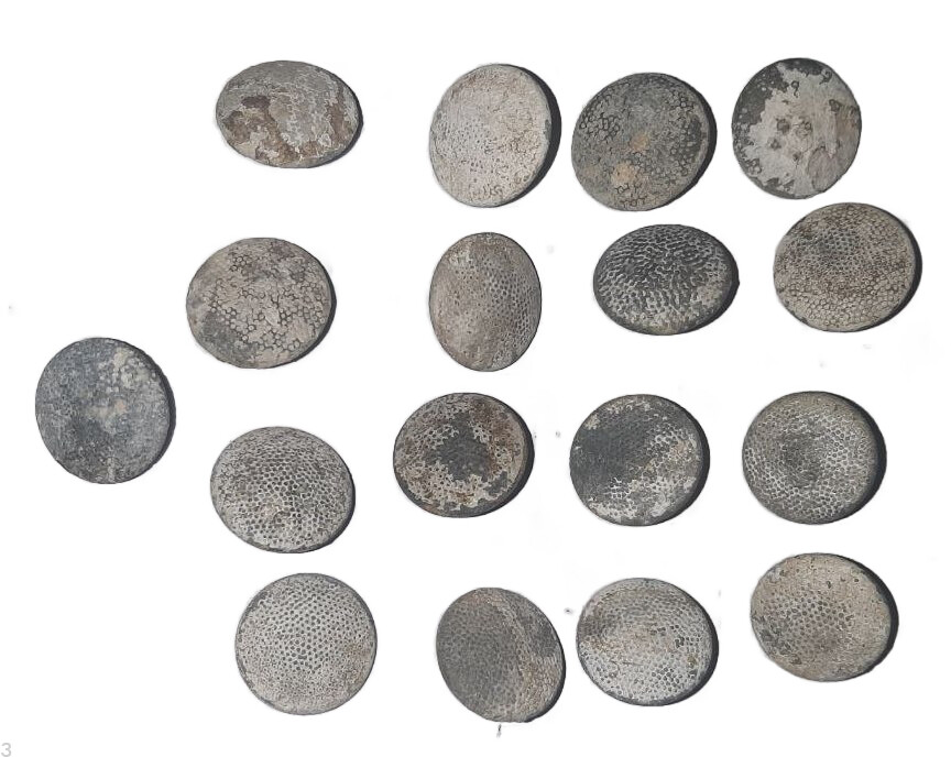 Heer Winter camo buttons from jacket / from Stalingrad