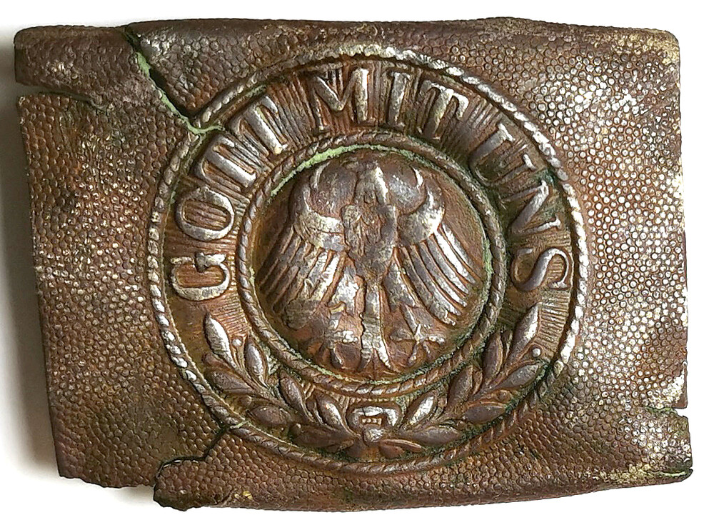 Weimar Republic belt buckle “Gott mit Uns” / from Stalingrad