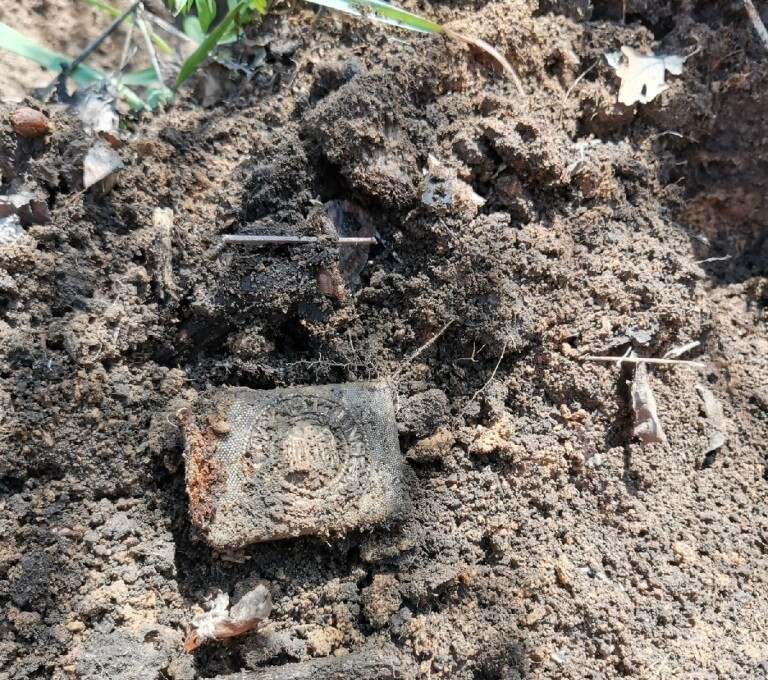 Aluminum Wehrmacht belt buckle “Gott mit Uns” / from Stalingrad