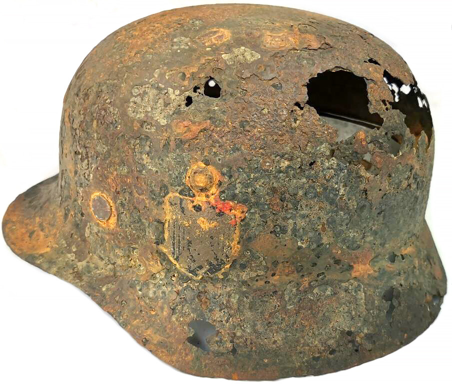 Wehrmacht helmet M35 DD / from Stalingrad