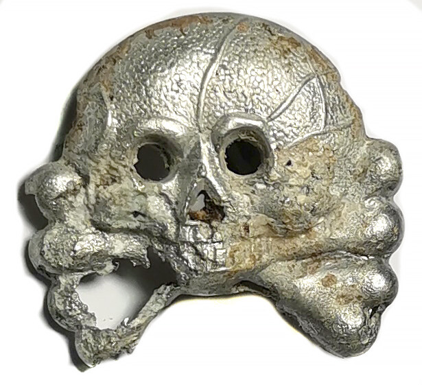 Panzer collar tab skull / from Koenigsberg