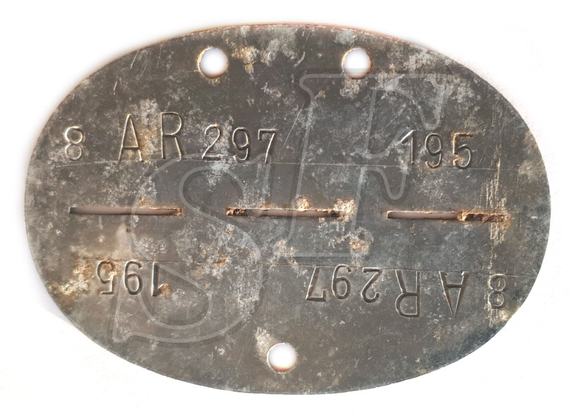 Dog tag 8. A R 297 / Stalingrad