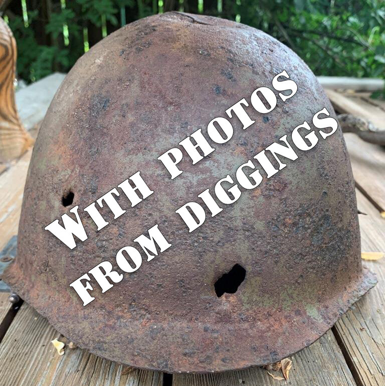 Soviet helmet SSh40 / from Stalingrad