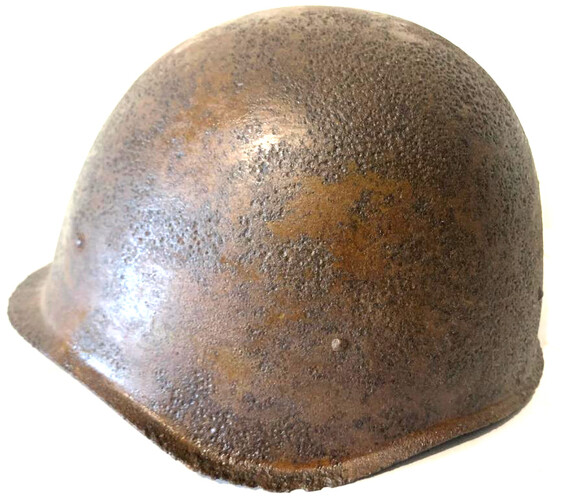 Soviet helmet SSh-40 / from Stalingrad