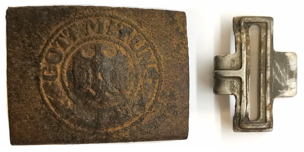 Iron Wehrmacht belt buckle “Gott mit Uns” / from Stalingrad