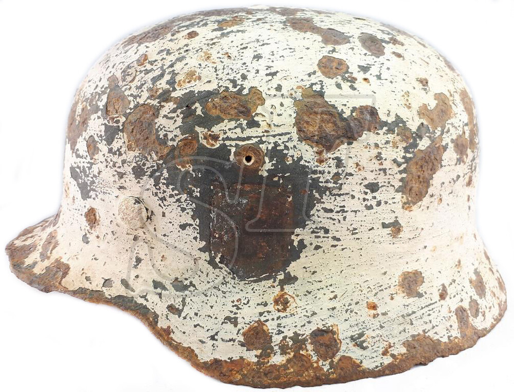 Winter camo helmet M35 / from Demyansk pocket