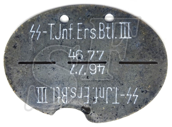 Dog tag SS-T.Jnf.Ers.Btl