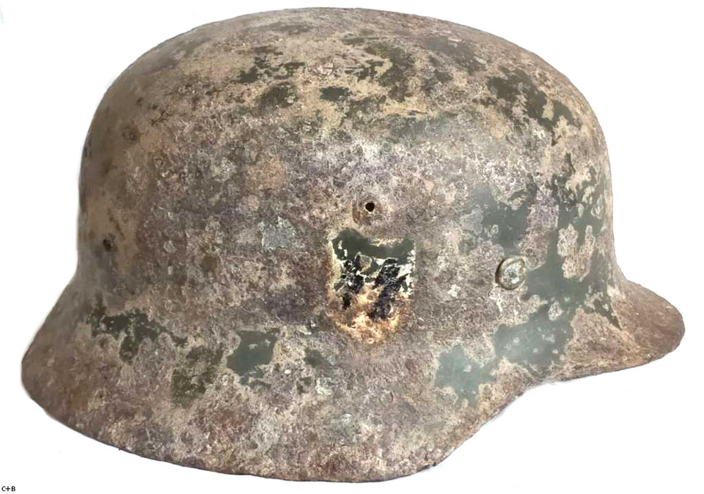 Waffen SS helmet M35 DD / from Demyansk pocket