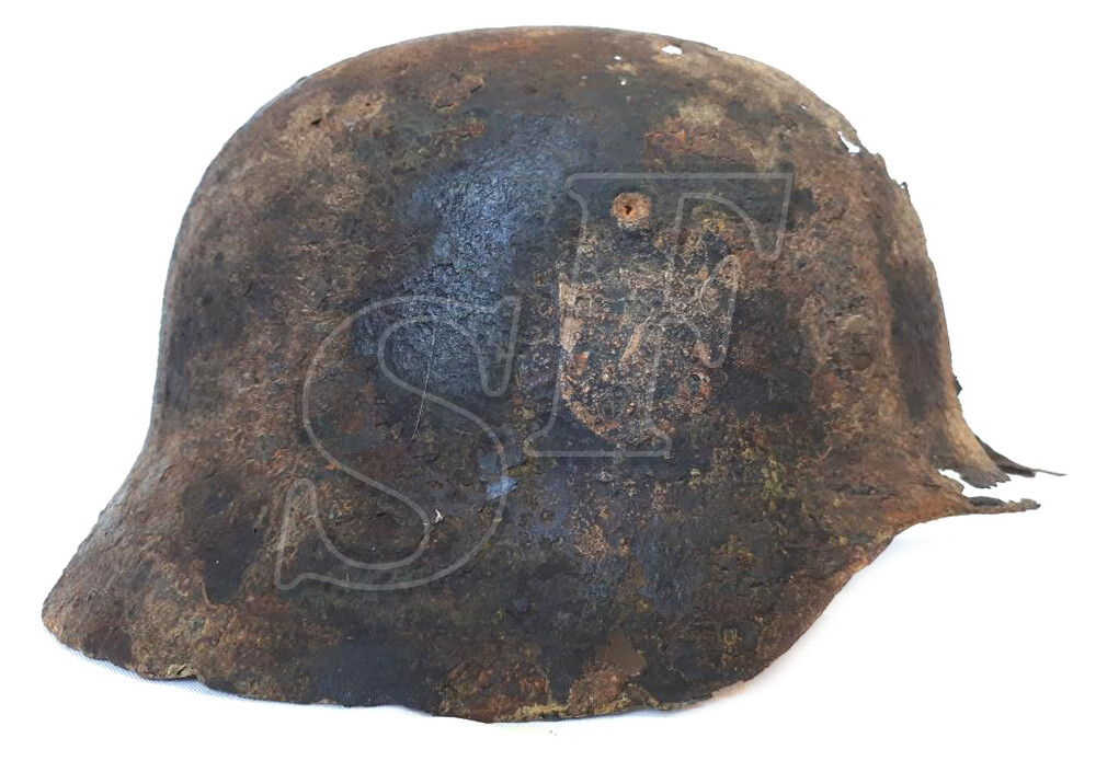 German helmet М40 Waffen-SS from Demyansk Pocket