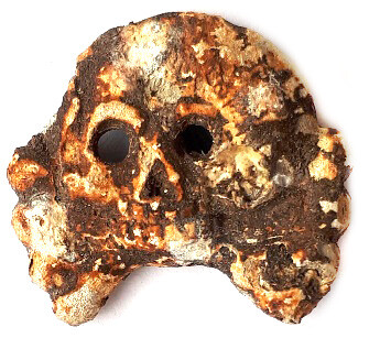 Panzer collar tab skull / from Stalingrad