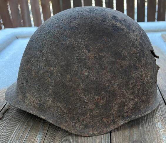 Soviet helmet SSh40 / from Stalingrad