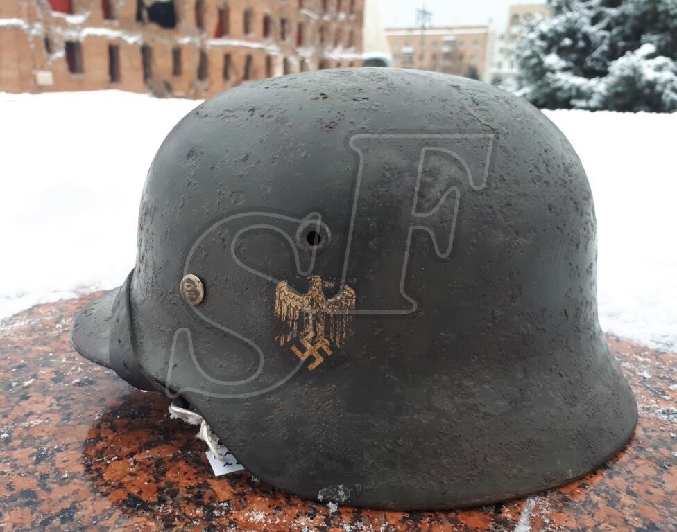 German steel helmet M40 from Karelia