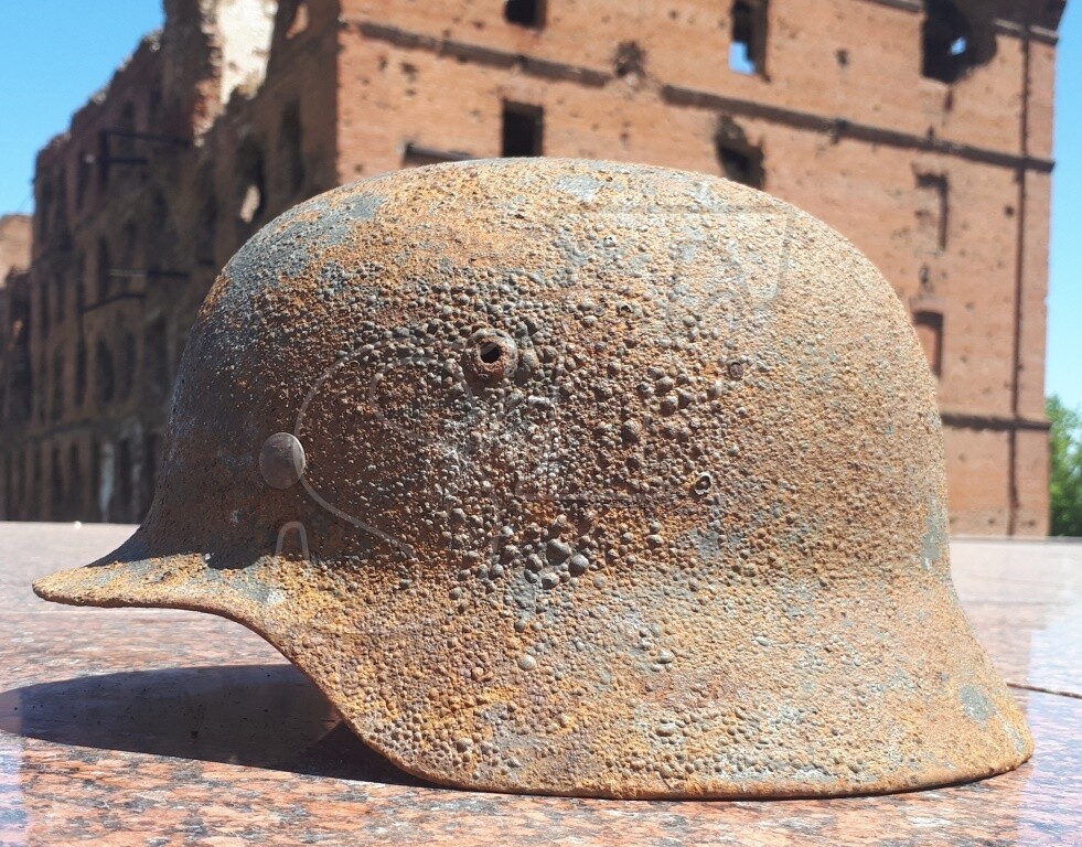 German helmet М35 from airfield Gumrak