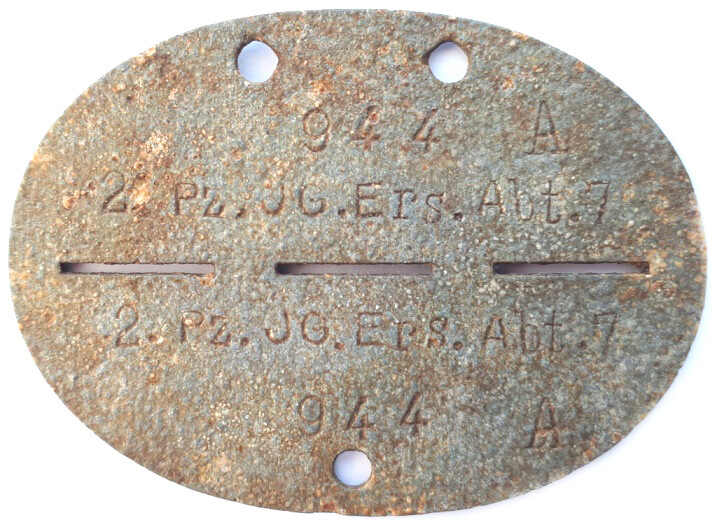 Dogtag 2.Pz.JG.Ers.abt.7 / from Stalingrad