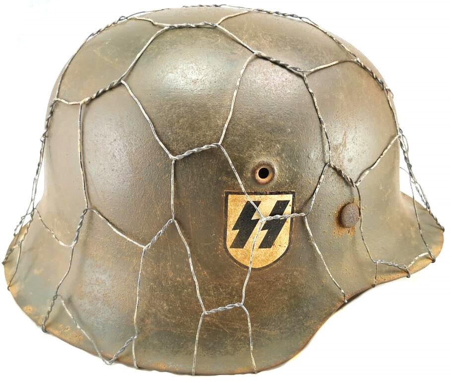 Restored German helmet M42, Waffen SS