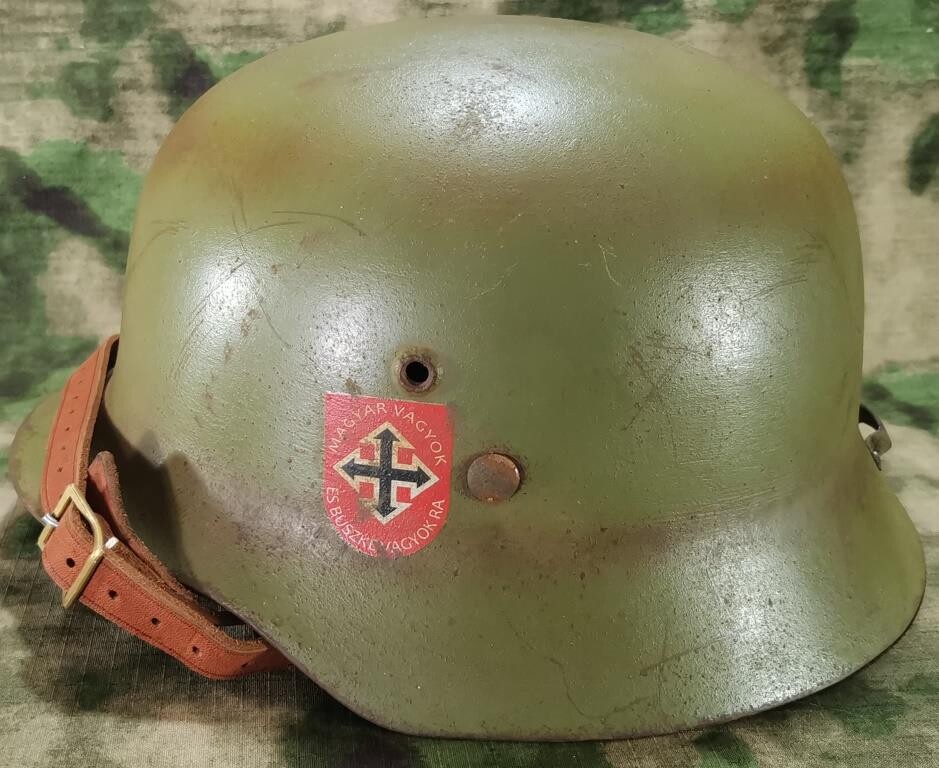 Restored Hungarian helmet M37