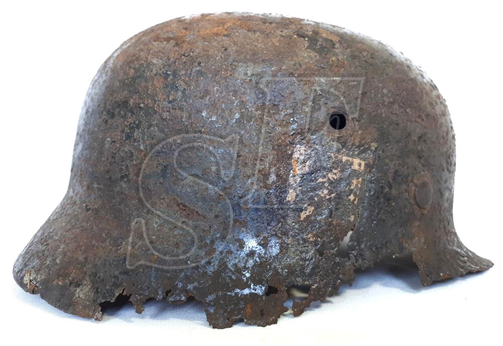 German helmet М40 Waffen-SS from Demyansk Pocket