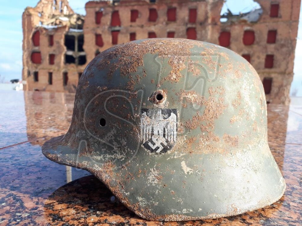 German steel helmet M35 from Stalingrad