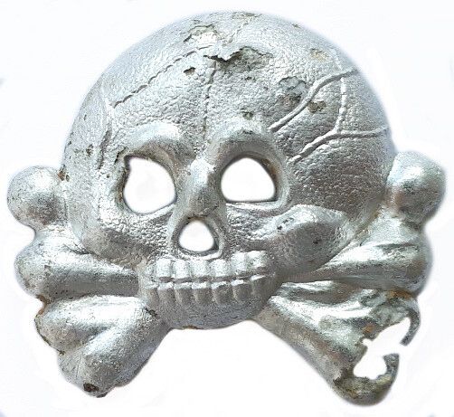 Panzer collar tab skull / from Stalingrad