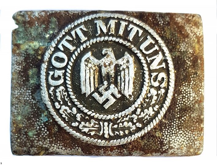 Rare Wehrmacht buckle “Gott mit Uns” / from Smolensk