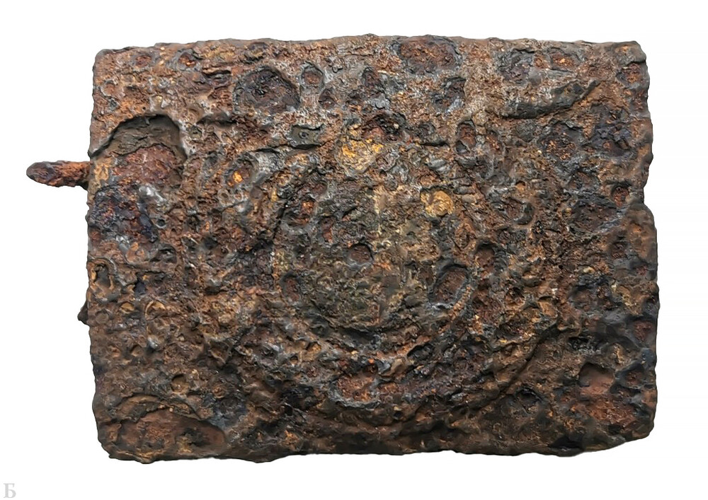 Iron belt buckle Waffen SS “Meine Ehre heißt Treue” / from Pskov