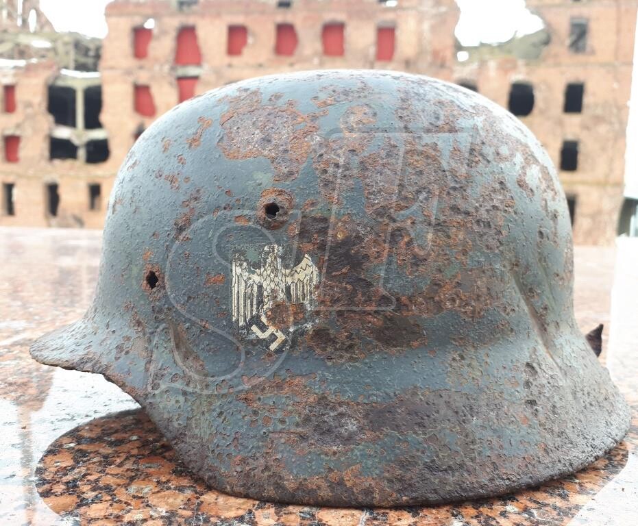 German helmet M35 from village of Rossoshka