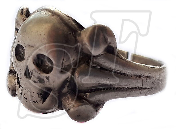 Silver skull ring, 3 Reich