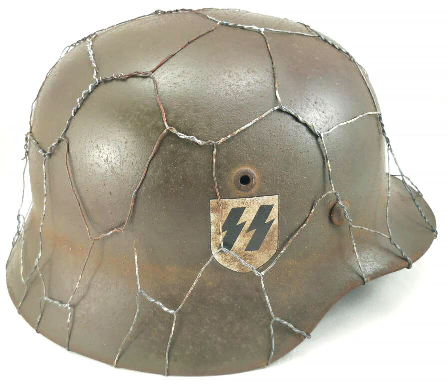 Restored German helmet M35 DD, Waffen SS