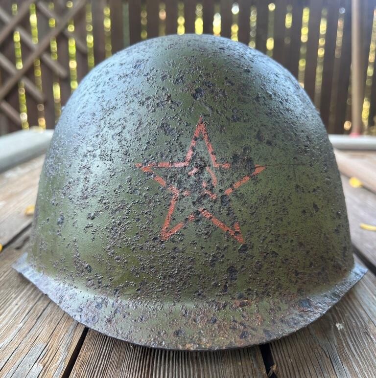 Soviet helmet SSh39 / from Stalingrad