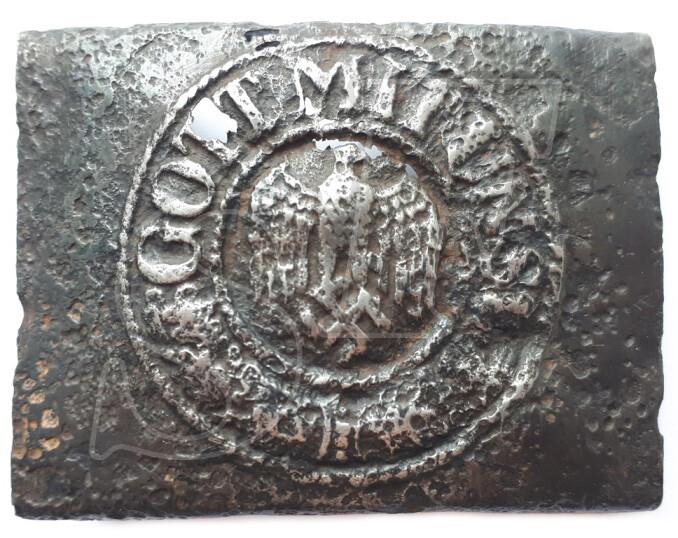 Iron Wehrmacht buckle “Gott mit Uns” / from Stalingrad