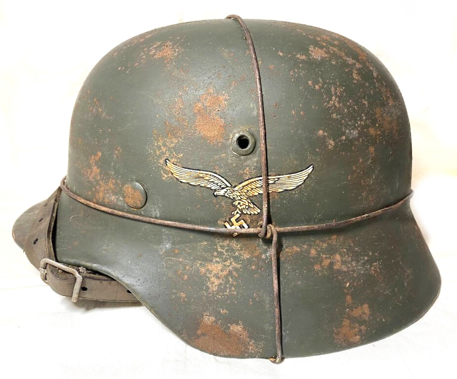 Restored German helmet M35 DD, Luftwaffe