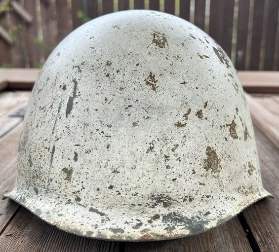 Winter camo Soviet helmet SSh39 / from Karelia