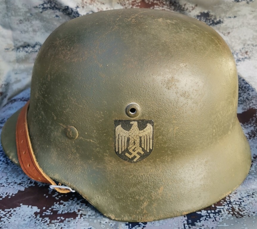 Restored German helmet M35, Wehrmacht