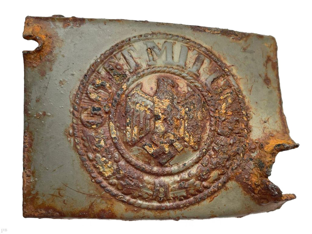 Wehrmacht belt with buckle "Gott mit Uns" / from Stalingrad