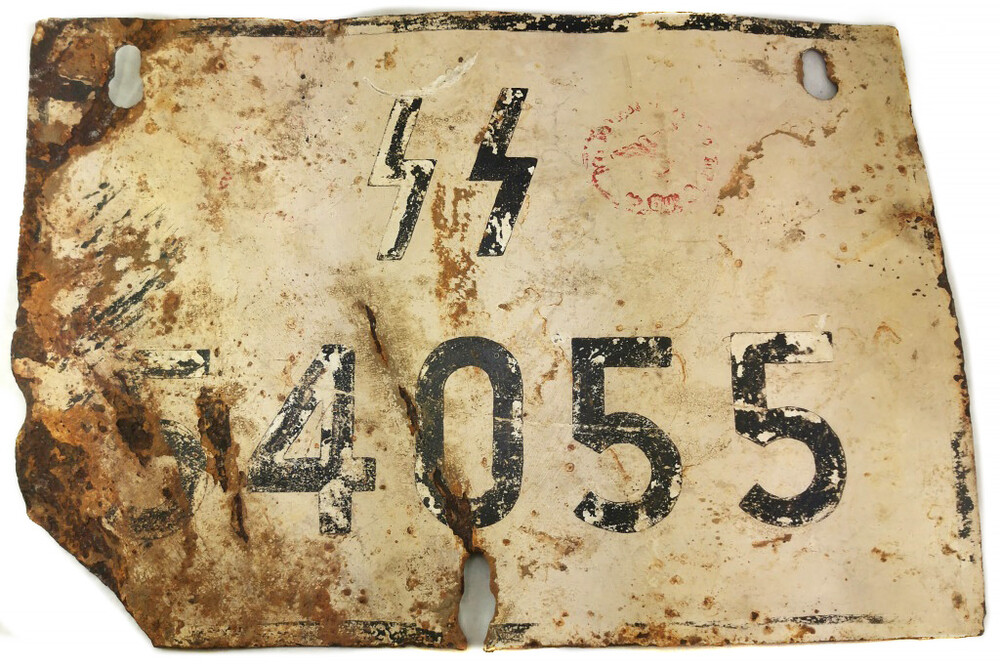 Waffen SS Vehicle registration plate / from Tosno