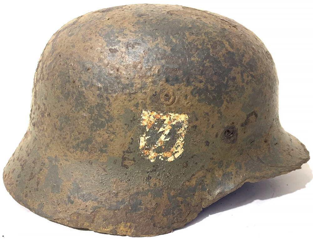 Waffen SS helmet M35 DD / from Demyansk pocket
