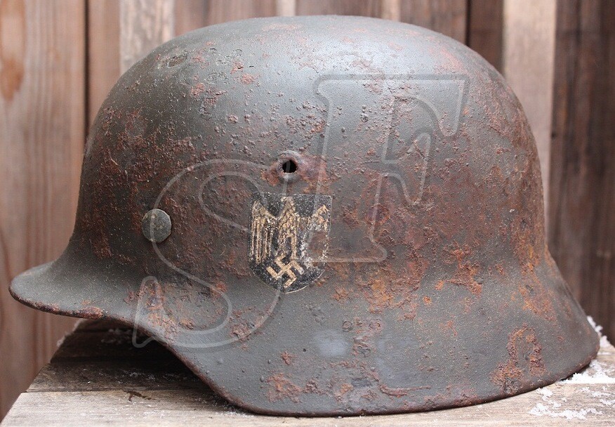 German steel helmet M40 from Stalingrad