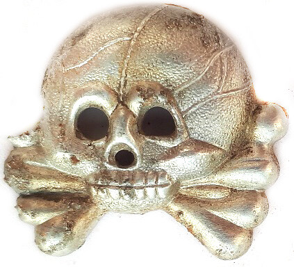 Panzer collar tab skull / from Stalingrad