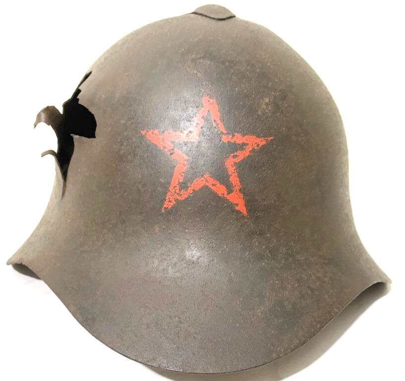 Soviet helmet SSh36 / from Stalingrad